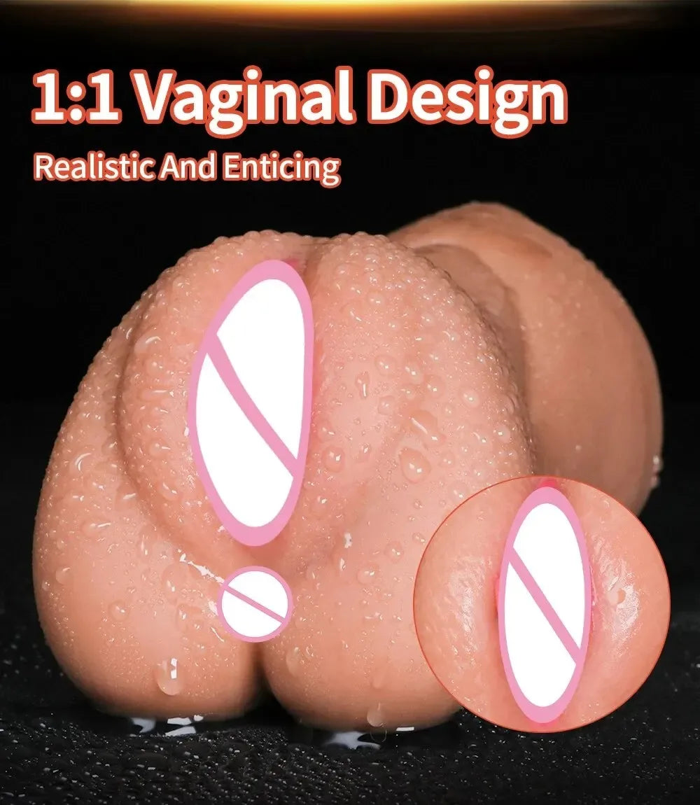 3 IN 1 Deep Throat Artificial Real Pussy Oral, Male Masturbator Blowjob Sex Toy Realistic Vagina