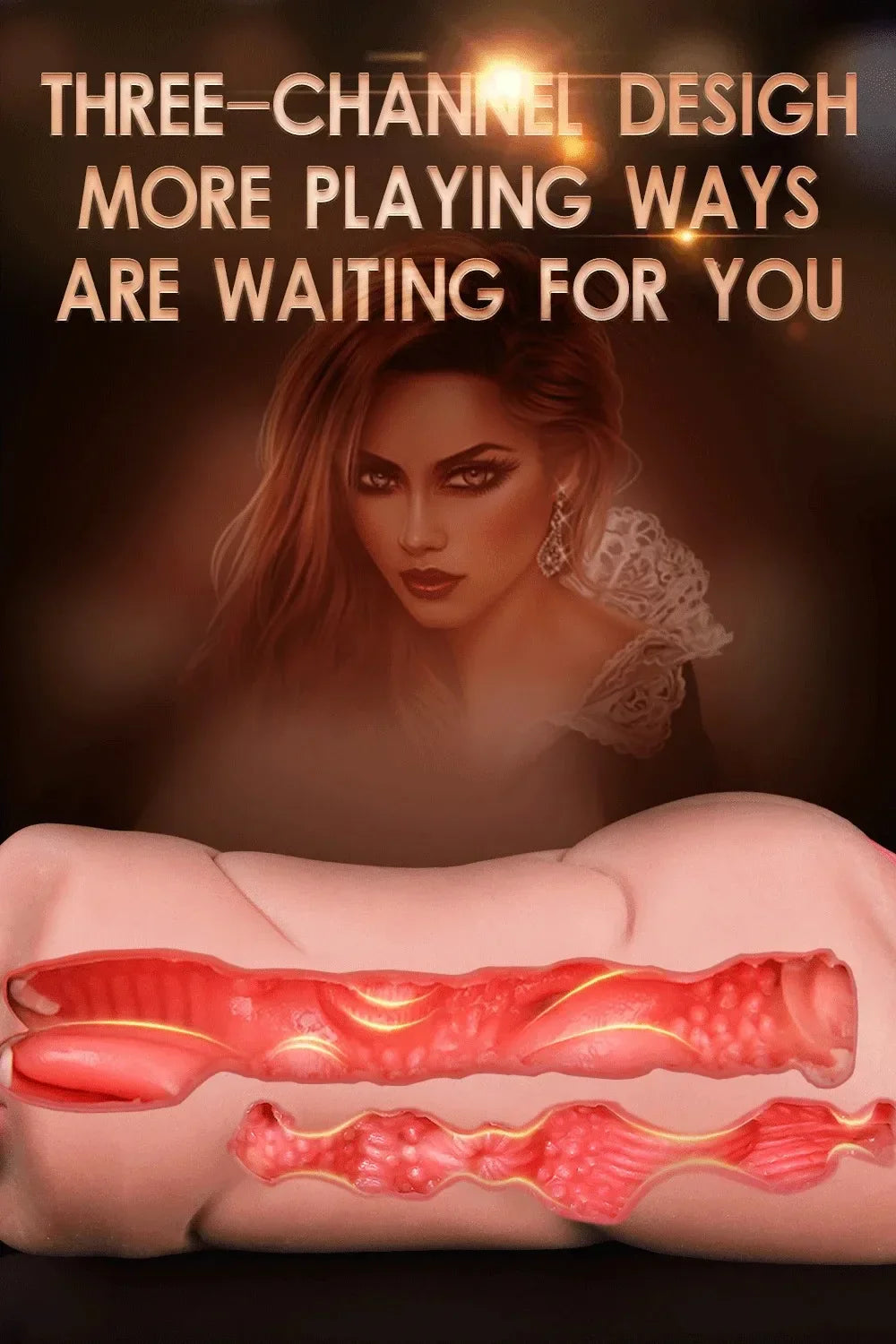 3 IN 1 Deep Throat Artificial Real Pussy Oral, Male Masturbator Blowjob Sex Toy Realistic Vagina