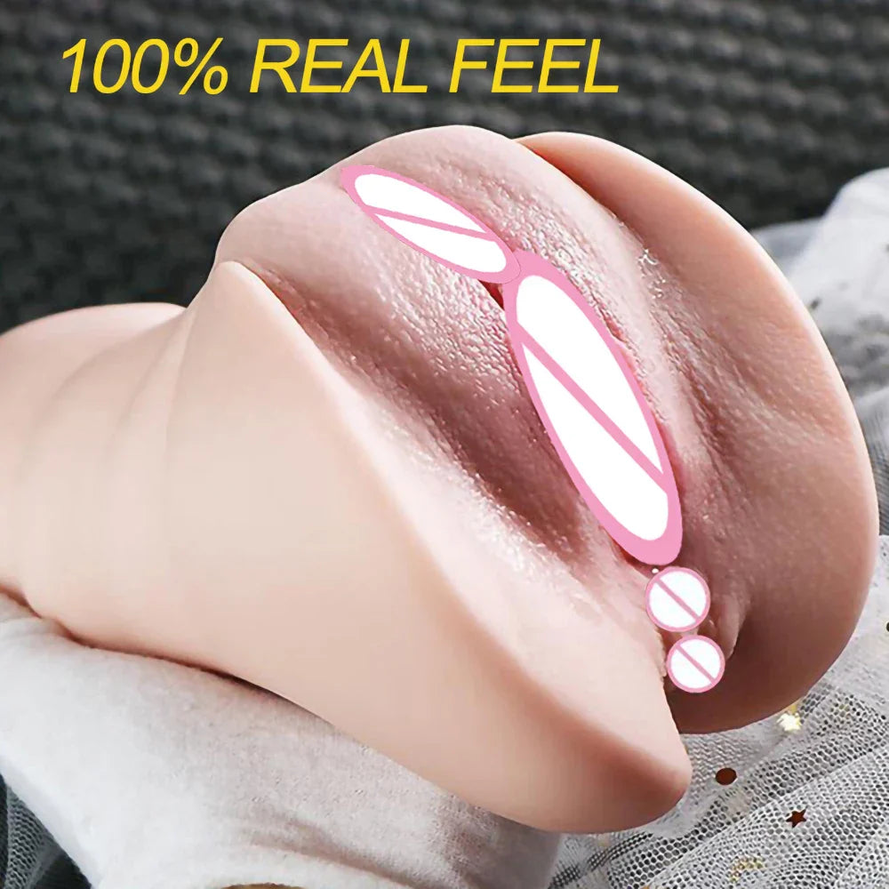3 IN 1 Deep Throat Artificial Real Pussy Oral, Male Masturbator Blowjob Sex Toy Realistic Vagina
