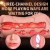 3 IN 1 Deep Throat Artificial Real Pussy Oral, Male Masturbator Blowjob Sex Toy Realistic Vagina