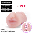 3 IN 1 Deep Throat Artificial Real Pussy Oral, Male Masturbator Blowjob Sex Toy Realistic Vagina
